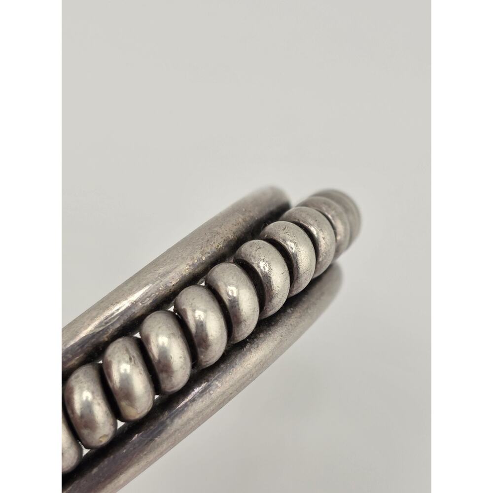 Native American Sterling Silver Twisted Cuff Bracelet - Picture 13 of 16